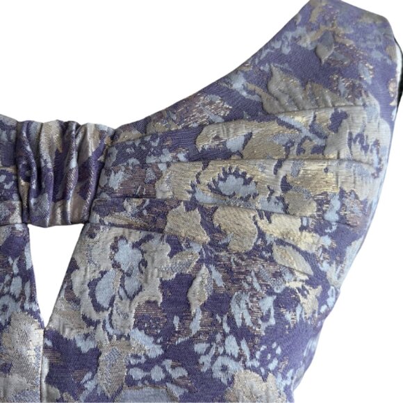 TAHARI ASL LILAC GOLD BROCADE GORGEOUS COCKTAIL DRESS, SZ. 8P - Picture 3 of 9